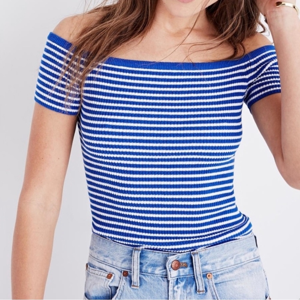 Madewell Ribbed Off Shoulder Top